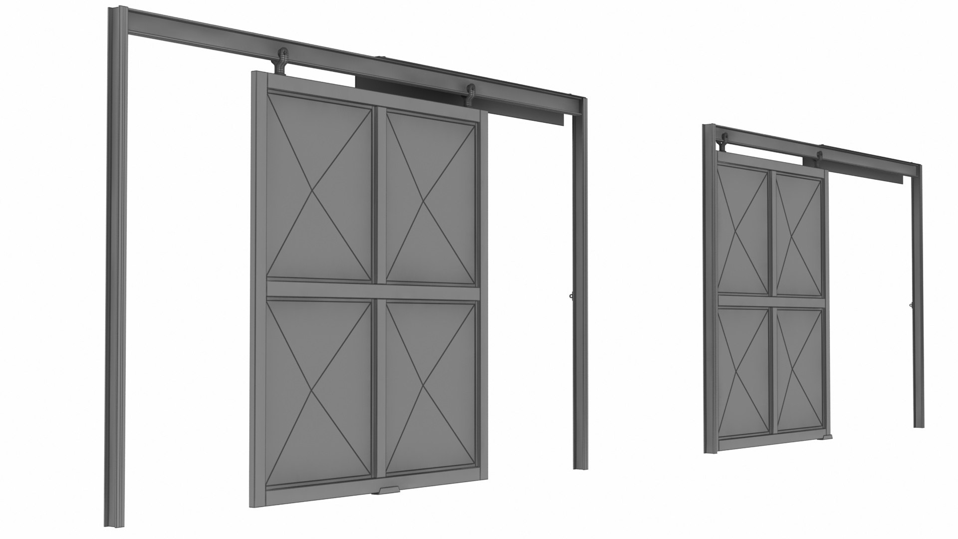 3D Metal Sliding Door TurboSquid 2045080