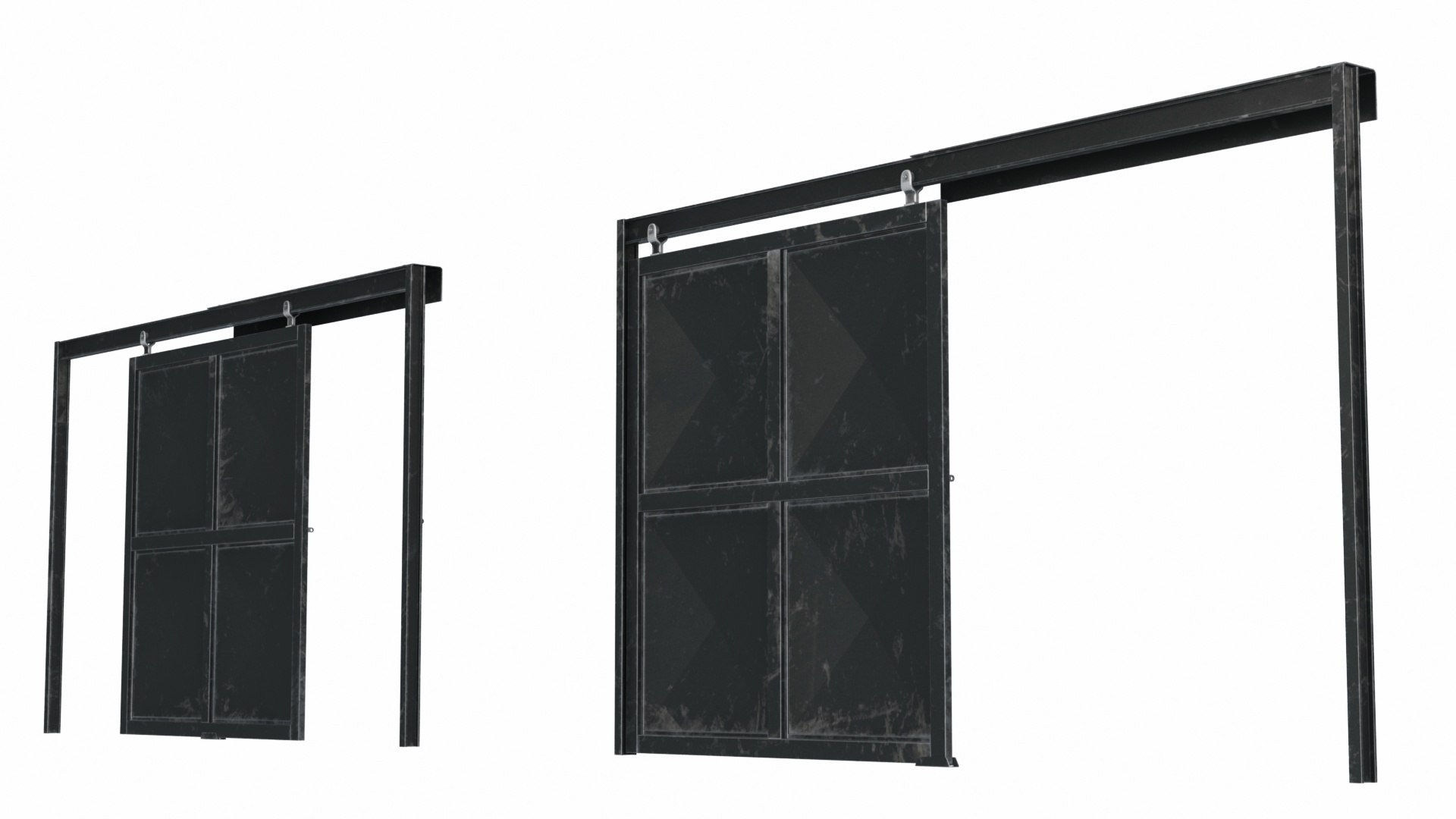 3D Metal Sliding Door TurboSquid 2045080