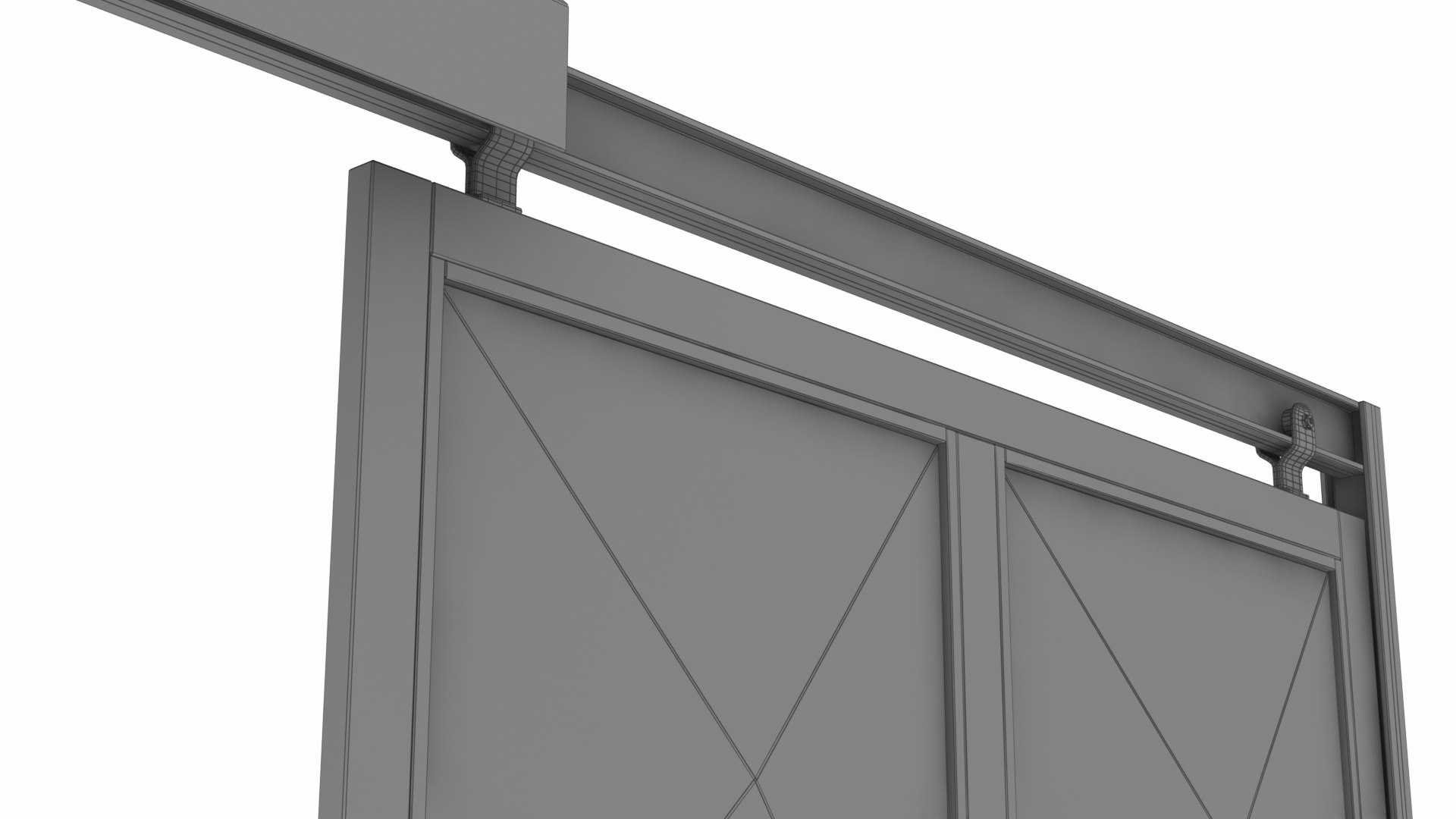 3D Metal Sliding Door TurboSquid 2045080