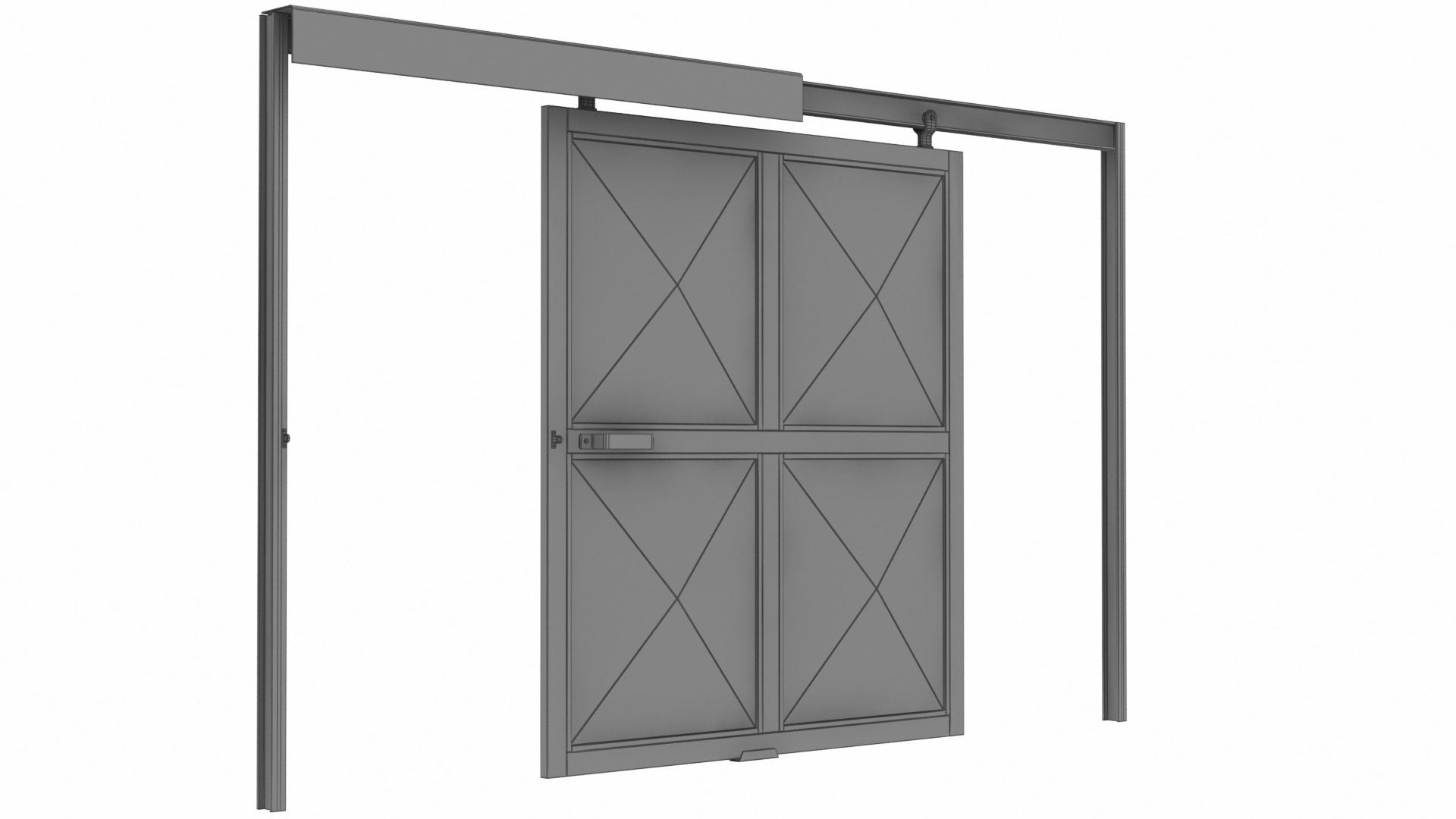 3D Metal Sliding Door TurboSquid 2045080