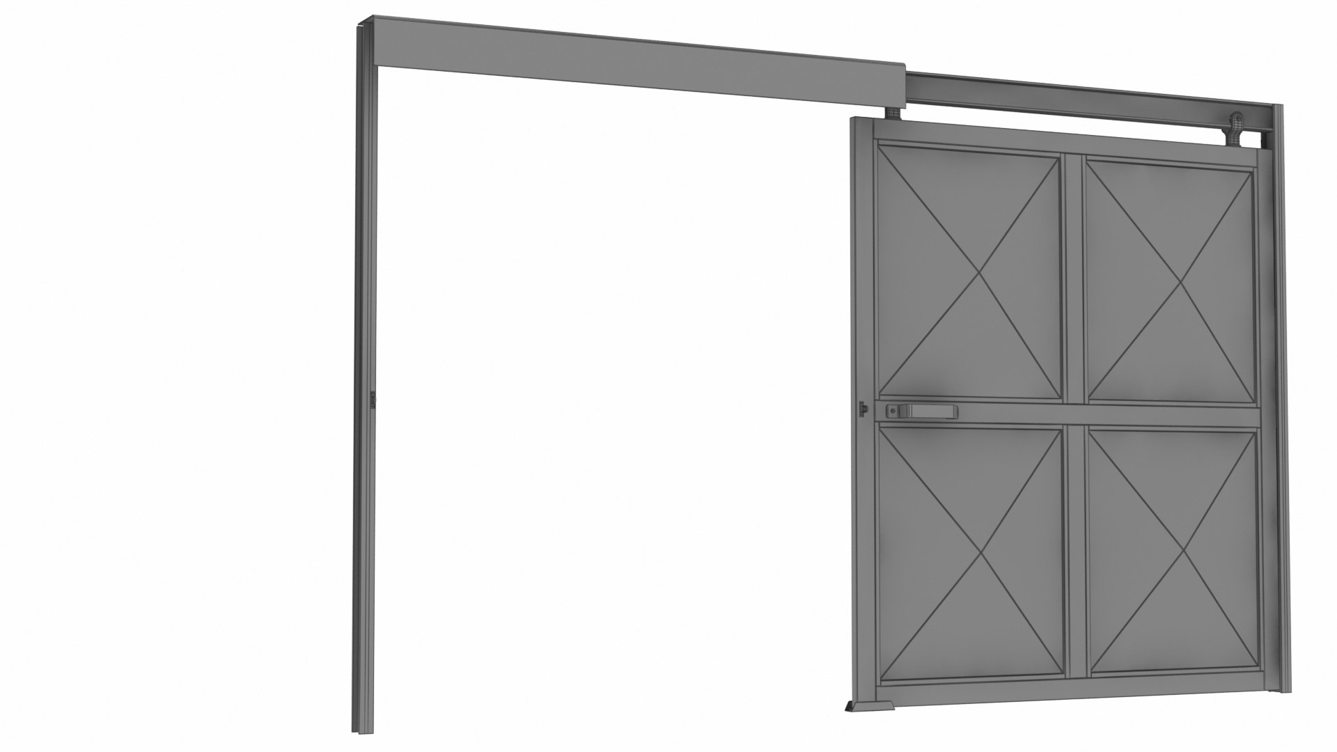 3D Metal Sliding Door TurboSquid 2045080