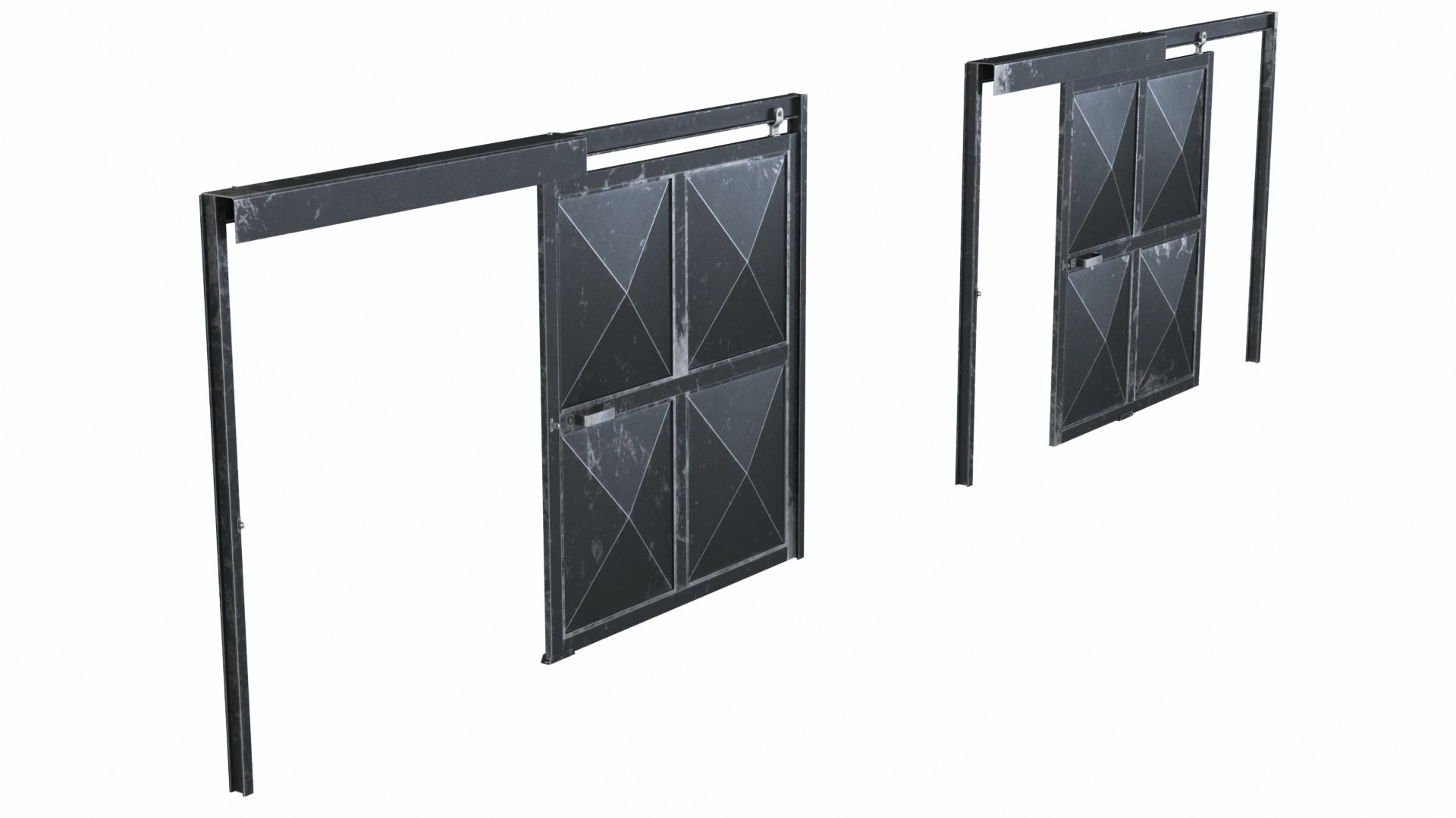 3D Metal Sliding Door TurboSquid 2045080