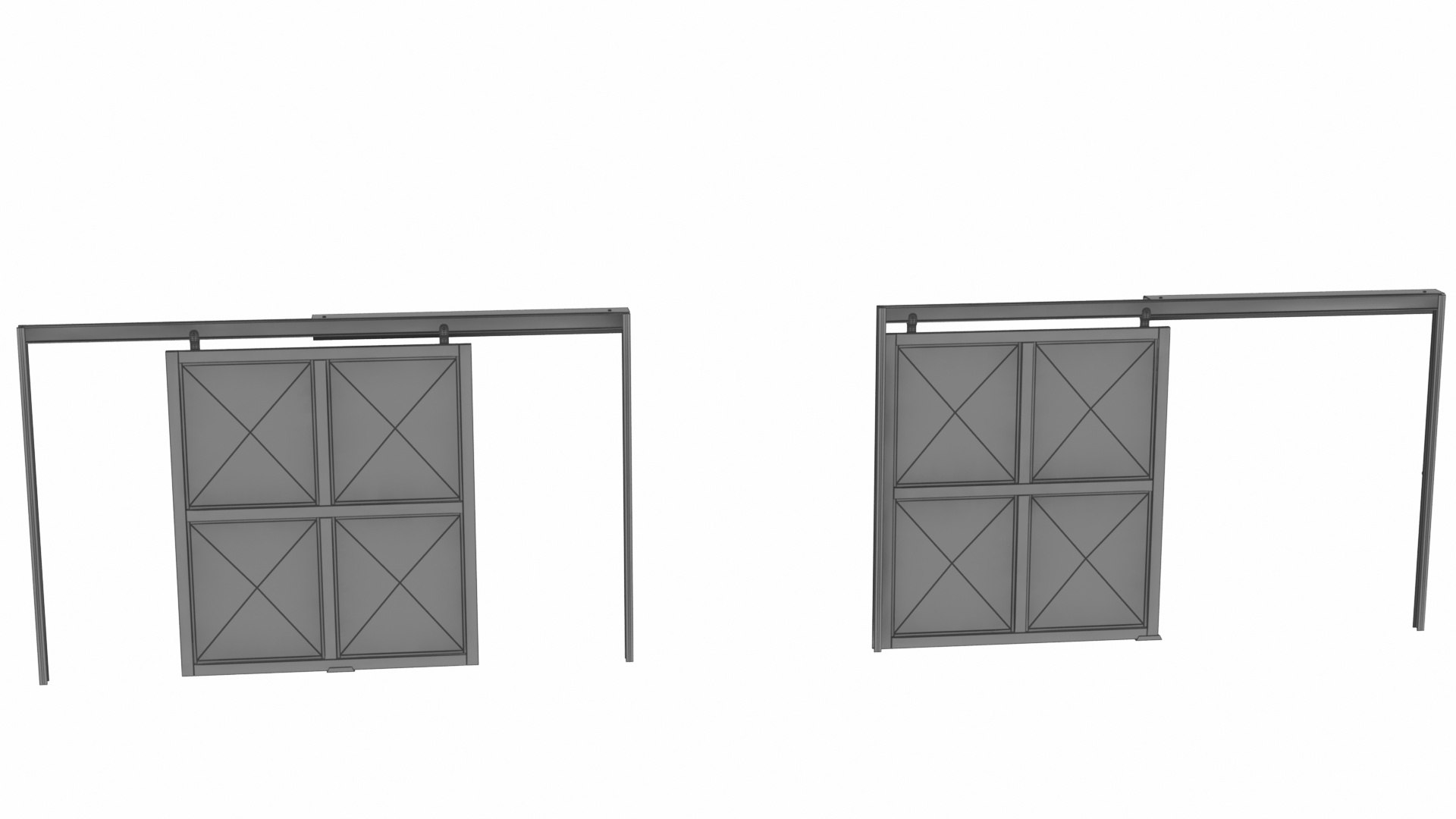 3D Metal Sliding Door TurboSquid 2045080