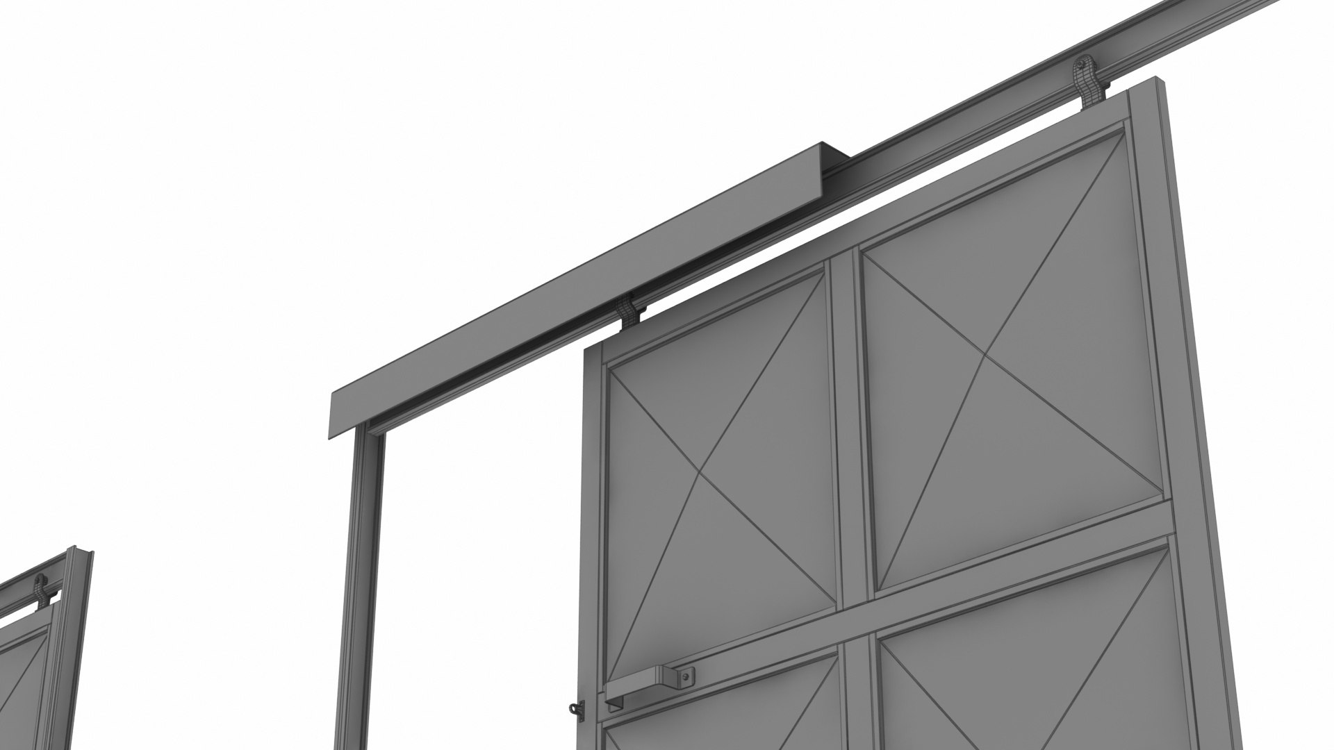 3D Metal Sliding Door TurboSquid 2045080