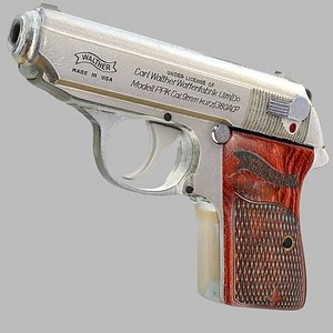 3d model of walther ppk gun
