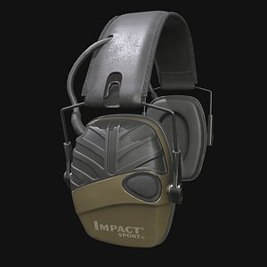 3D model PBR gameready Impact sport headset