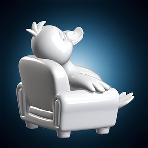 Relaxed Duck 3D Print Model 3D model
