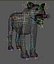 lioness animation fur 3d model