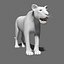 lioness animation fur 3d model