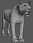 lioness animation fur 3d model