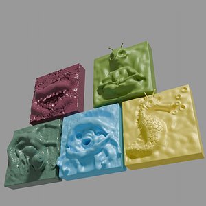 3D Animal and Alien Tile Set