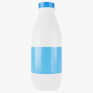3D plastic milk bottle 1l