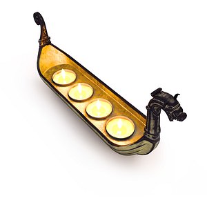 candle drakkar candlestick 3D model