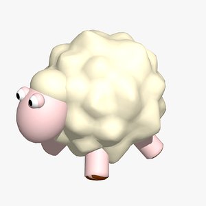 Cartoon sheep 3D model