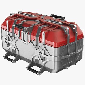 Detailed Sci Fi Container Red