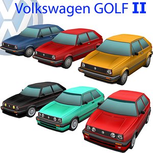 3d volkswagen golf car model