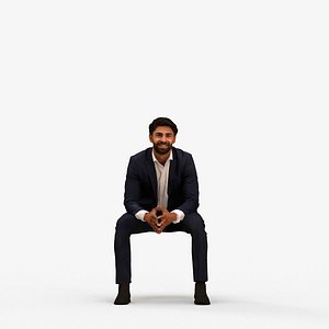 00399Simon010 - Adult Middle Eastern man waiting in office wearing transitional seasonal business at 3D model