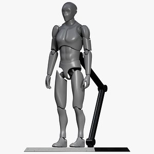 Male Articulated Action Figure with stand
