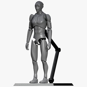 Male Articulated Action Figure with stand