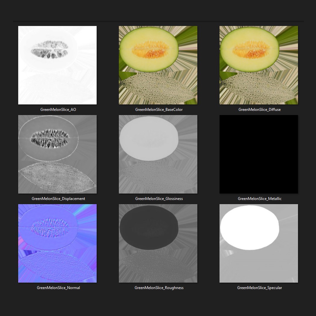 Green Melon Slice model https://p.turbosquid.com/ts-thumb/rf/gmaqBi/Eu/greenmelonslice_d0005/jpg/1650645702/1920x1080/fit_q87/91981436aecbe8ecf46aa4520581587f670e8f67/greenmelonslice_d0005.jpg