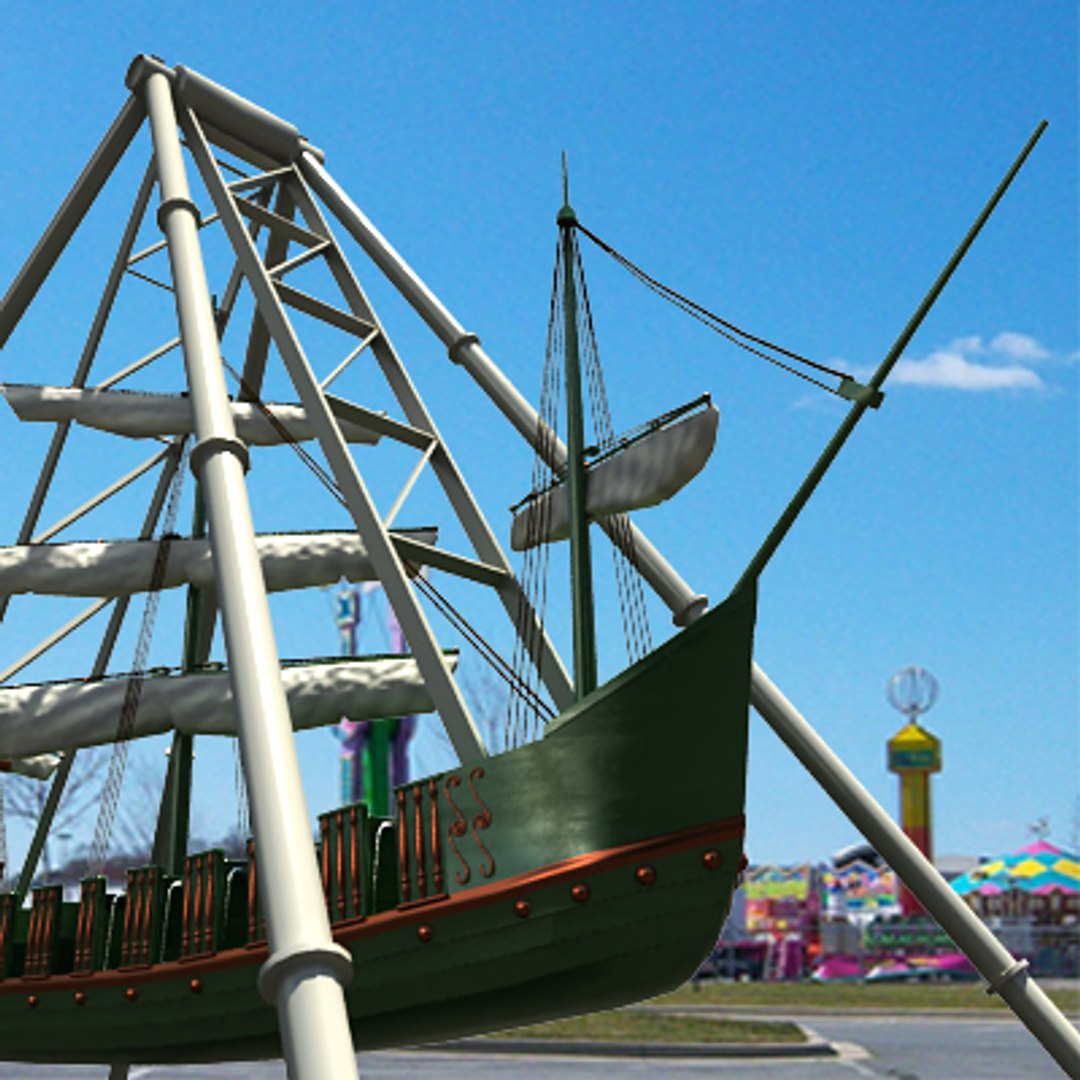 3d 3ds Pirate Ship Ride