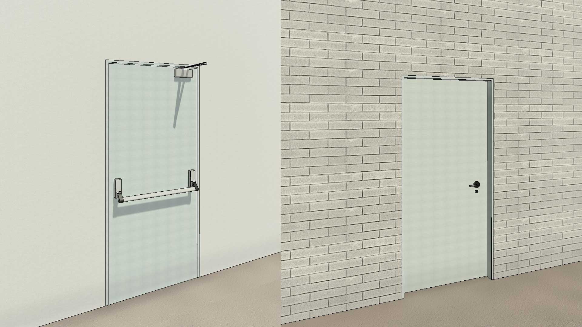 3D Emergency Exit Door Model - TurboSquid 2017047