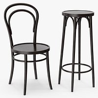 Classic Thonet 14 vienna chair and bar stool