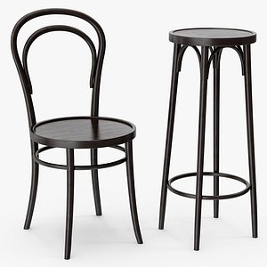 Classic Thonet 14 vienna chair and bar stool