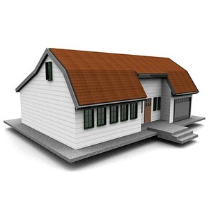 american neighborhood house 3d model