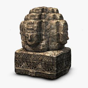3d stone head