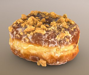 3D crumble doughseed doughnut plant model
