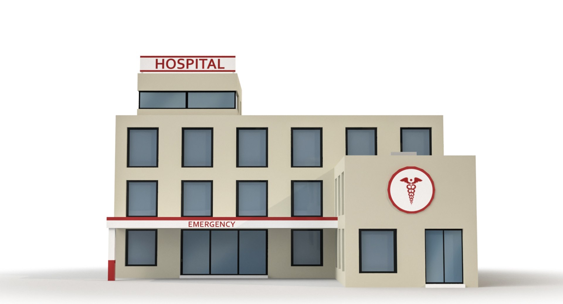 3D Cartoon Hospital Model - TurboSquid 1392033