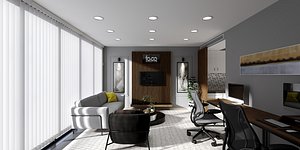Office interior design 3D