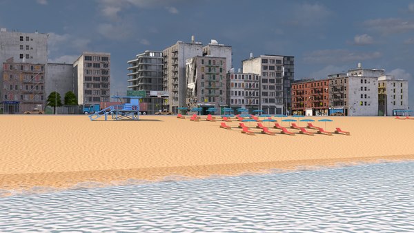 3D model Beach and Water Park - TurboSquid 1802480