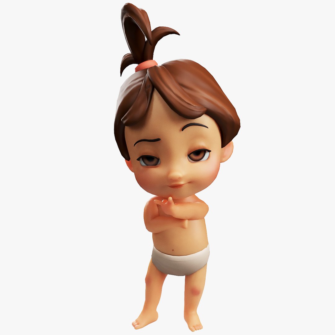 Rigged Cartoon Baby Character 3D - TurboSquid 2071381