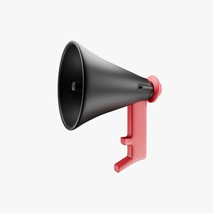 3D megaphone 3d model model