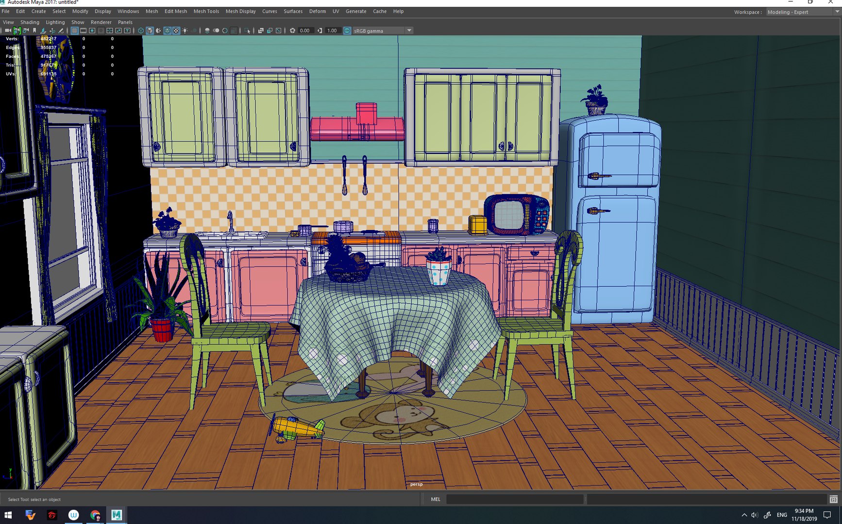 3D Model Kitchen Cartoon Toon - TurboSquid 1472768