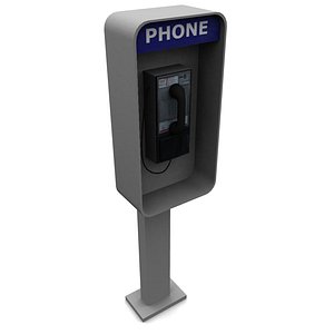 3d model street telephone