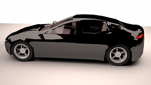 black sedan car 3D model