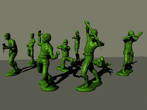 3d model plastic army man
