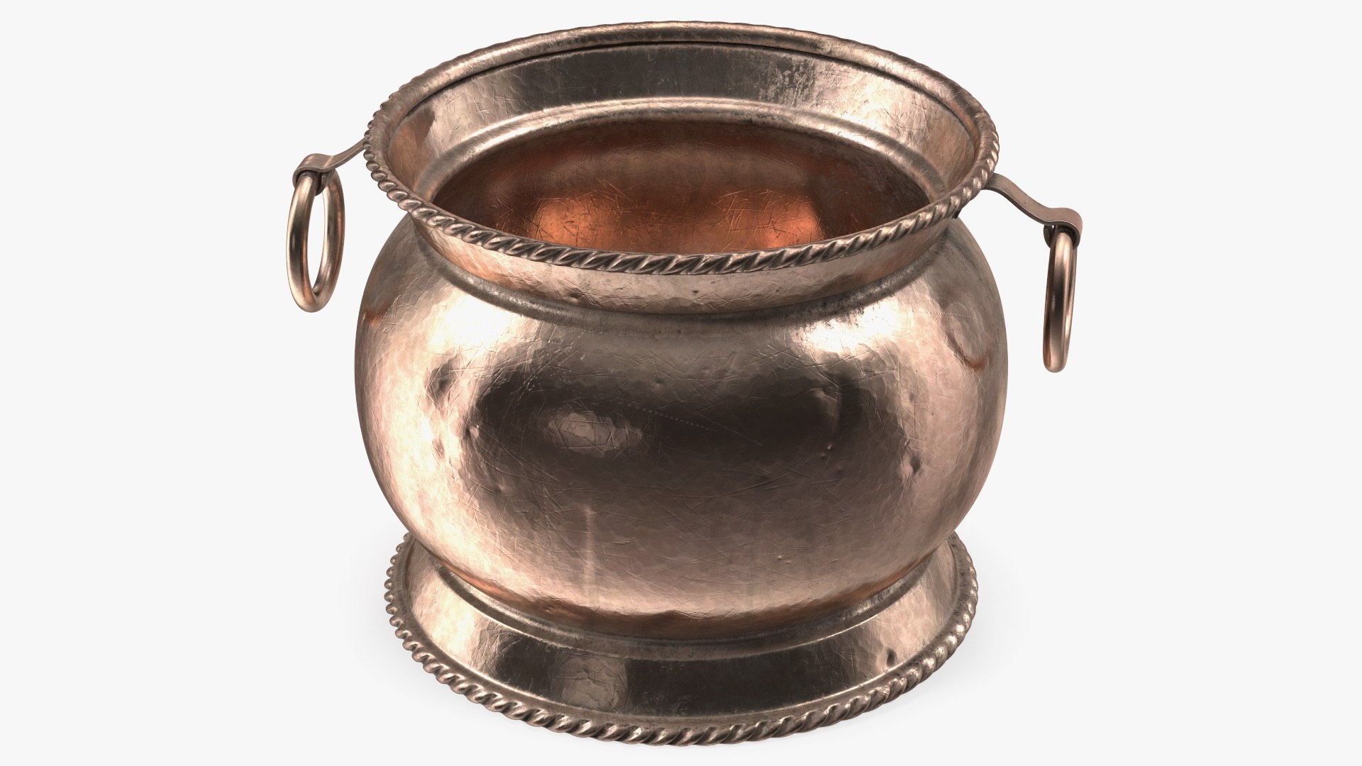 Antique Copper and Brass Jardiniere 19th Century 3D model preview