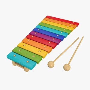 xylophone toy musical 3D model