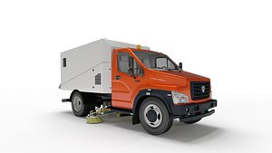 3D gaz street cleaner car