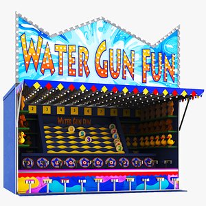 Detailed Water Gun Fun Shooting Gallery