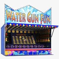 Detailed Water Gun Fun Shooting Gallery