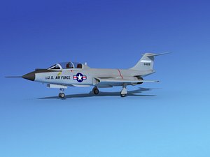 f-101 voodoo jet fighters 3d model