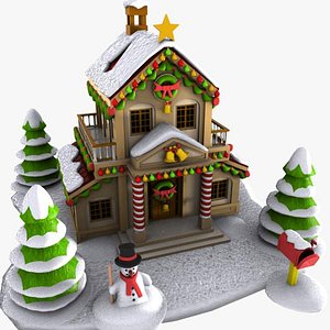 Cartoon House Winter 3