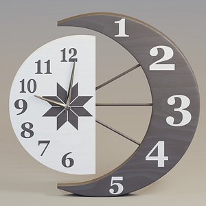 3D clock time hours