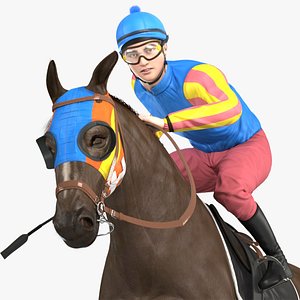 Racehorse and Jockey HQ 004 Standard License