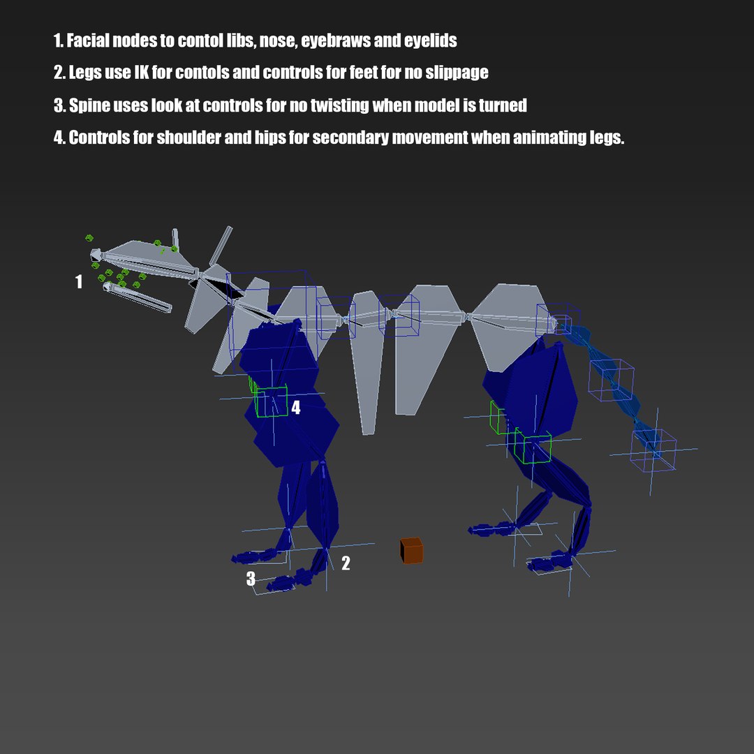 3ds Max Timber Wolf Animations